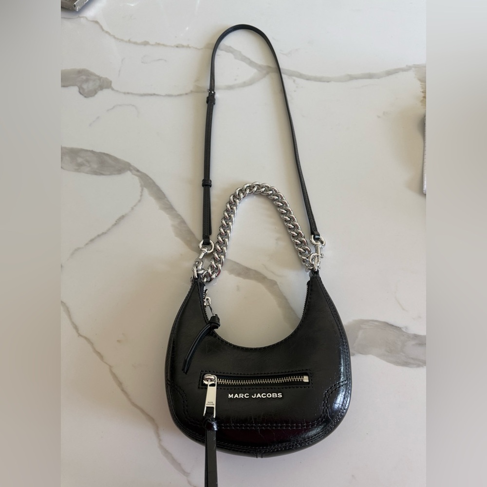 Marc Jacobs Mini Crescent Crinkle Leather
Crossbody Bag